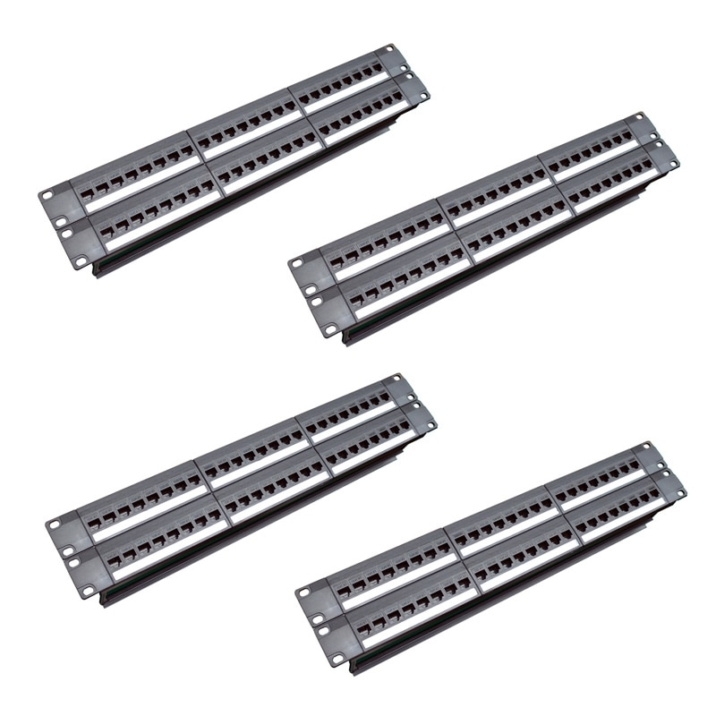 4X 19 ġ 1U ĳ  -24 Ʈ CAT6 ġ г RJ45 ̺ , Ű  ⷯ 